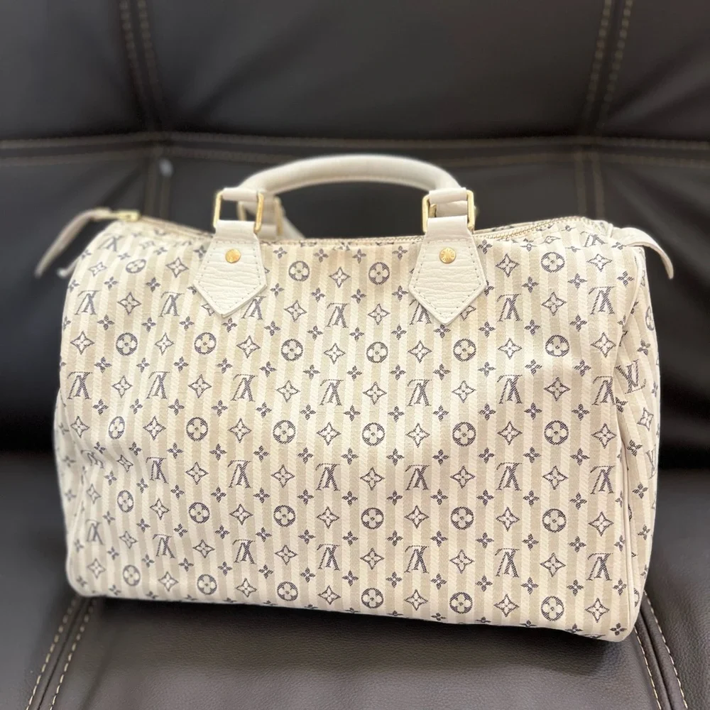 Louis Vuitton Monogram Mini Lin Speedy 30 - Picture 4 of 13